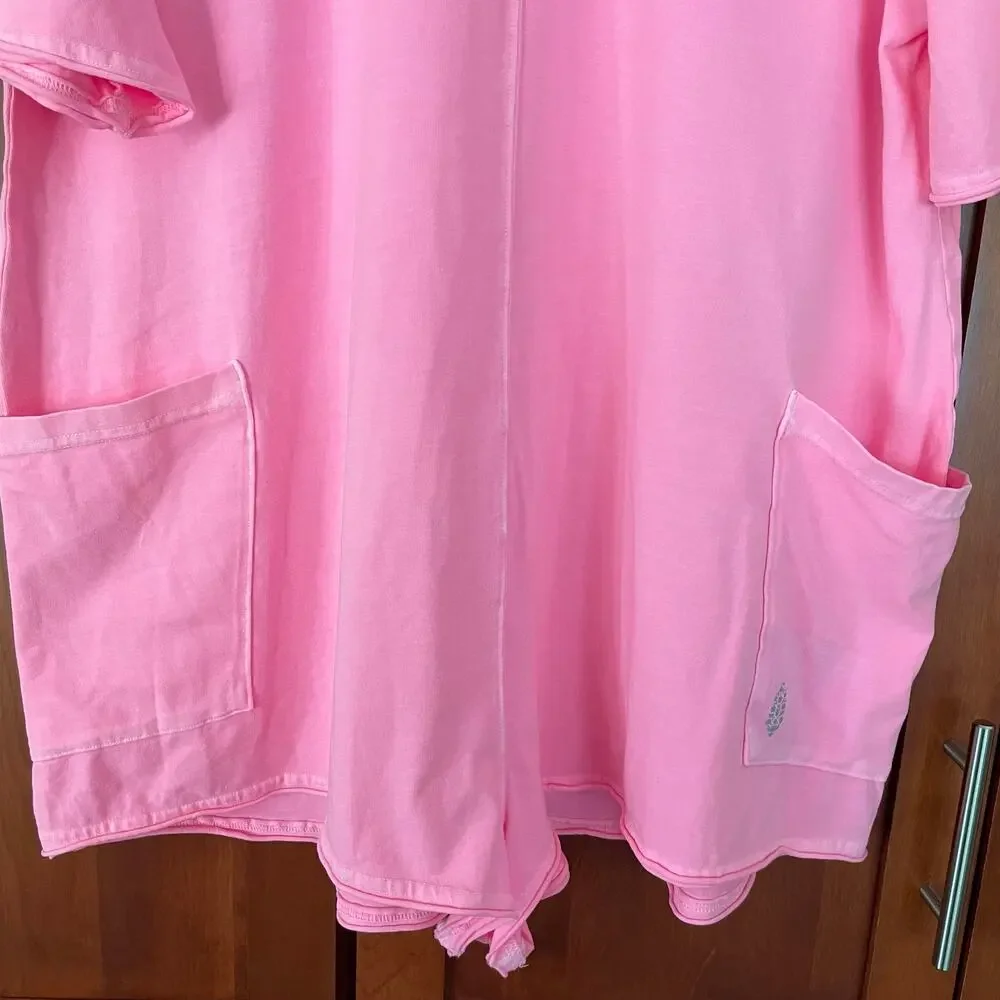 Free People Movement Hot Shot Tee Romper Pink Lemonade Size Medium - Picture 6 of 13